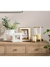 Pottery Barn Daphne Hurricane Candle Holder, Brass - thumbnail 4