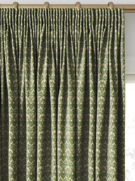 William Morris At Home Strawberry Thief Velvet Made to Measure Curtains or Roman Blind, Nettle - thumbnail 2