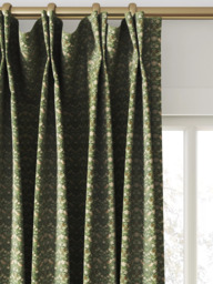 William Morris At Home Strawberry Thief Velvet Made to Measure Curtains or Roman Blind, Nettle - thumbnail 4