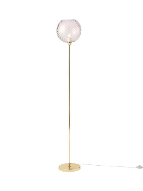 MADE Ilaria Glass Shade Floor Lamp, Pink - image 1