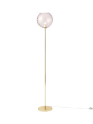 MADE Ilaria Glass Shade Floor Lamp, Pink - thumbnail 1