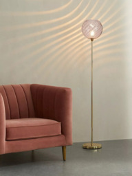 MADE Ilaria Glass Shade Floor Lamp, Pink - thumbnail 5