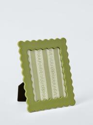 "John Lewis Archive Wave Ceramic Photo Frame, 5 x 7"" (13 x 18cm), Green" - thumbnail 1