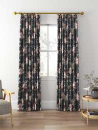 Clarke & Clarke Camile Made to Measure Curtains or Roman Blind, Blush/Charcoal - thumbnail 3