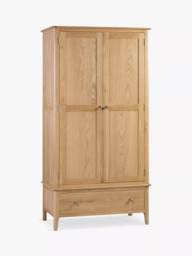 Julian Bowen Cotswold Double Wardrobe with 1 Drawer, Natural - thumbnail 1