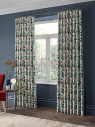Harlequin Melora Pair Lined Pencil Pleat Curtains, Teal/Pink - thumbnail 4