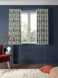 Harlequin Melora Pair Lined Pencil Pleat Curtains, Teal/Pink - thumbnail 6