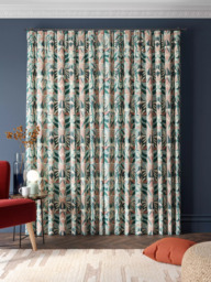 Harlequin Melora Pair Lined Pencil Pleat Curtains, Teal/Pink - thumbnail 5