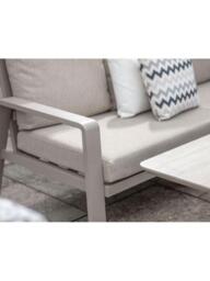 Bramblecrest Prague 7-Seater Casual Garden Dining Set with Height-Adjustable Table, Latte - thumbnail 5