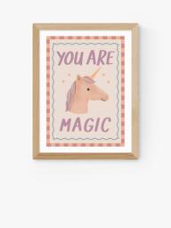EAST END PRINTS Kid of the Village 'You Are Magic' Framed Print, 43.4 x 33.4cm, Natural - thumbnail 1