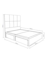 Hypnos Pocket Sprung Upholstered 4 Drawer Divan Base, King Size - thumbnail 4