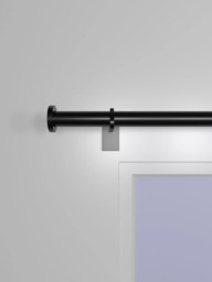 John Lewis Made to Order Select Eyelet Curtain Pole with Disc Finial, Wall Fix, Dia.25mm - thumbnail 3