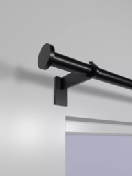 John Lewis Made to Order Select Eyelet Curtain Pole with Disc Finial, Wall Fix, Dia.25mm - thumbnail 2