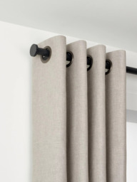 John Lewis Made to Order Select Eyelet Curtain Pole with Disc Finial, Wall Fix, Dia.25mm - thumbnail 1
