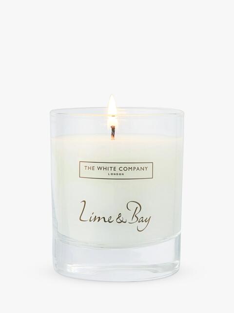 The White Company Lime and Bay Candle, 140g - image 1