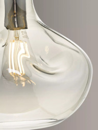 Där Esarosa Smoked Glass Pendant Ceiling Light, Black Chrome - thumbnail 3