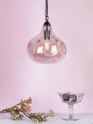 Där Esarosa Smoked Glass Pendant Ceiling Light, Black Chrome - thumbnail 5