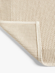 John Lewis Linen Blend Border Bath Mat, Natural - thumbnail 3