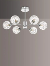 Där Tyka Semi Flush Ceiling Light, Polished Chrome