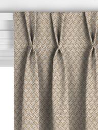John Lewis Abstract Herringbone Made to Measure Curtains or Roman Blind, Caramel - thumbnail 5