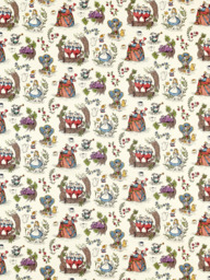 Disney Home x Sanderson Alice Made to Measure Curtains or Roman Blind, Hundreds & Thousands - thumbnail 1