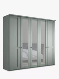 John Lewis Marlow 250cm Mirrored Hinged Wardrobe - thumbnail 1