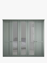 John Lewis Marlow 250cm Mirrored Hinged Wardrobe - thumbnail 3
