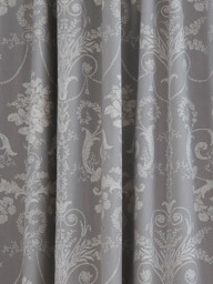Laura Ashley Josette Pair Blackout Lined Pencil Pleat Curtains, Steel - thumbnail 2