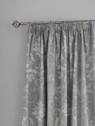 Laura Ashley Josette Pair Blackout Lined Pencil Pleat Curtains, Steel - thumbnail 3