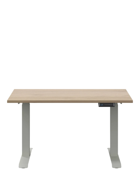 Bisley Sit & Stand Height Adjustable Oak Veneer Top Desk, 120cm - image 1