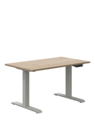 Bisley Sit & Stand Height Adjustable Oak Veneer Top Desk, 120cm - thumbnail 2