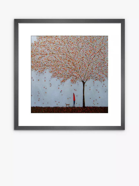 John Lewis Emma Brownjohn 'Between The Leaves' Wood Framed Print & Mount, 42 x 42cm, Red/Natural