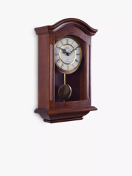 Acctim Thorncroft Radio Controlled Westminster Chime Wood Case Pendulum Wall Clock, Brown - thumbnail 2