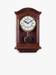 Acctim Thorncroft Radio Controlled Westminster Chime Wood Case Pendulum Wall Clock, Brown - thumbnail 1