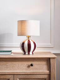 John Lewis Burano Striped Ceramic Table Lamp - thumbnail 2