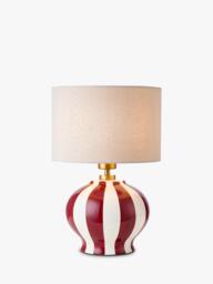 John Lewis Burano Striped Ceramic Table Lamp - thumbnail 1