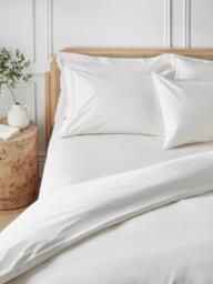 John Lewis Egyptian Cotton Percale Easy Care 400 Thread Count Fitted Sheet - thumbnail 4