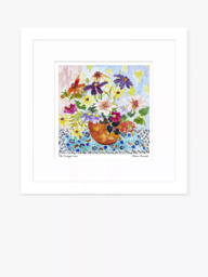 John Lewis Emma Burnett 'The Orange Vase' Framed Print & Mount, 33.5 x 33.5cm, Orange/Mul - thumbnail 1
