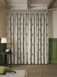John Lewis Ariana Embroidered Pair Lined Pencil Pleat Curtains - thumbnail 4
