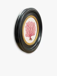 Brookpace Lascelles 'Sea Flame' Round Framed Print, 36cm, Red - thumbnail 2