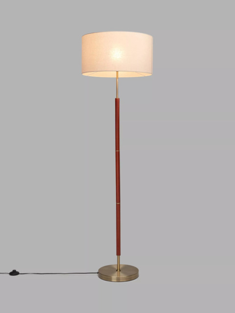 John Lewis Hamilton Floor Lamp, Walnut Stain/Antique Brass - image 1