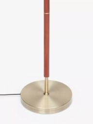 John Lewis Hamilton Floor Lamp, Walnut Stain/Antique Brass - thumbnail 4