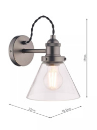 Laura Ashley Isaac Glass Wall Light - thumbnail 5