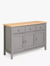 John Lewis Wilton Wide Sideboard, Grey - thumbnail 1