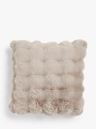 John Lewis Wave Faux Fur Cushion - thumbnail 1