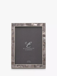 "Impressions Elegance Mother of Pearl Photo Frame, 5 x 7"" (13 x 18cm), Grey" - thumbnail 2
