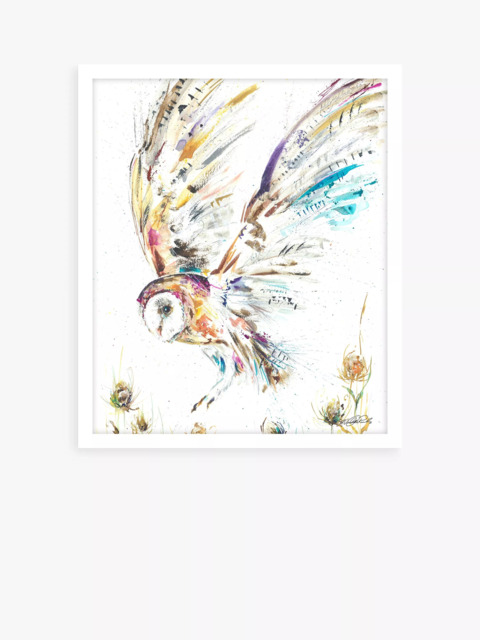 John Lewis Nicola Jane Rowles 'Barn Owl I' Framed Print, 63.5 x 53.5cm, Multi - image 1