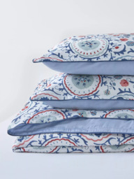John Lewis Keya Suzani Pure Cotton Sateen Duvet Cover Set, 200 Thread Count - thumbnail 6