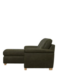 John Lewis Camden LHF Chaise Leather Sofa Bed, Light Leg - thumbnail 3