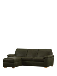 John Lewis Camden LHF Chaise Leather Sofa Bed, Light Leg - thumbnail 1